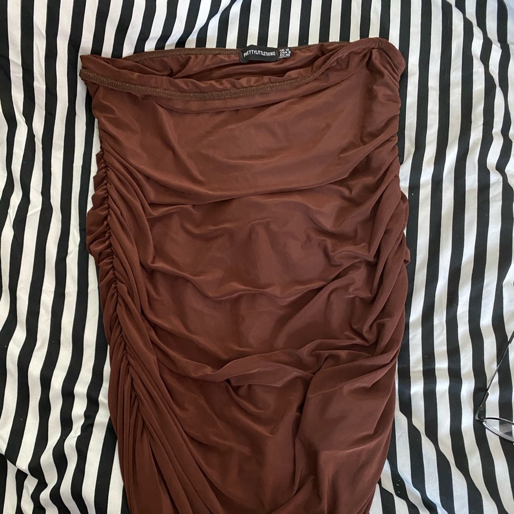 Brown mini dress